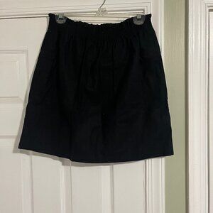 J.Crew Black Linen/Cotton Novelty City Skirt NWT size 6